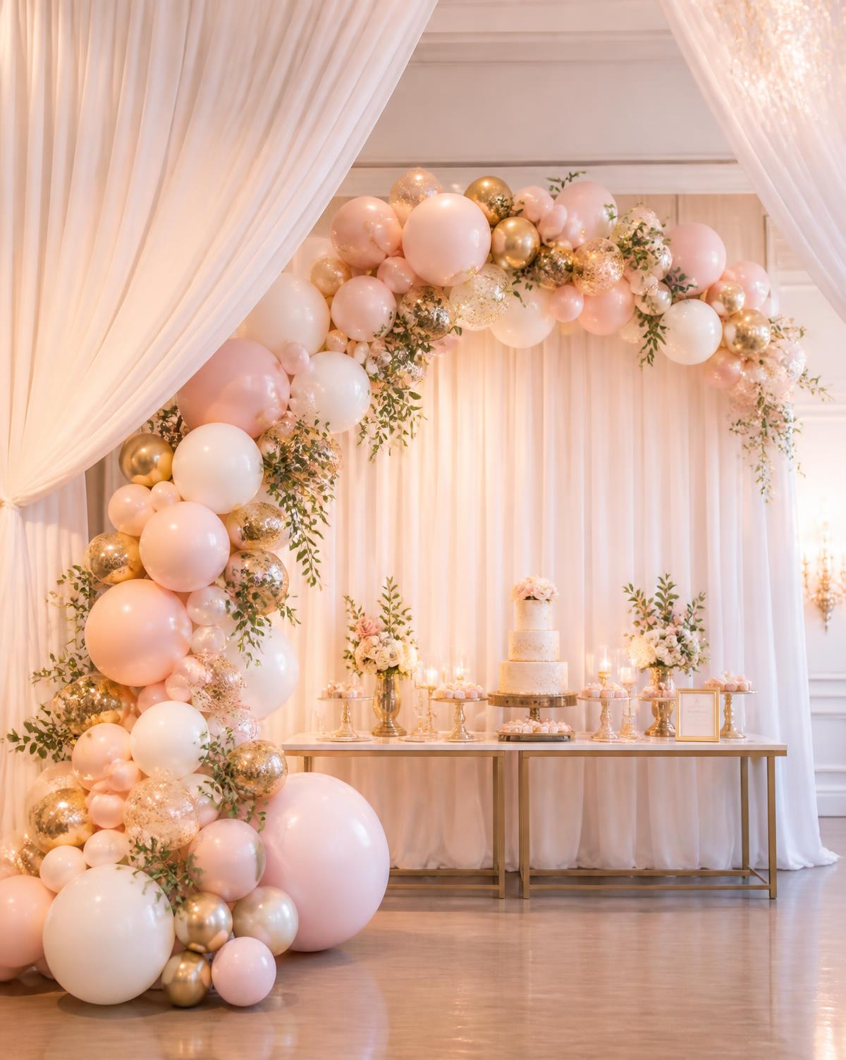 Organic Balloon Garlands by Jaelle Balloons